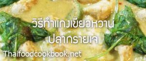 สูตรวิธีทำเมนูแกงเขียวหวานปลากรายเจ