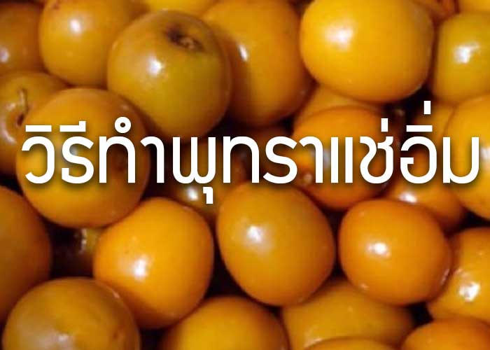 วิธีทำพุทราแช่อิ่ม สูตรวิธีทำพุทราแช่อิ่ม