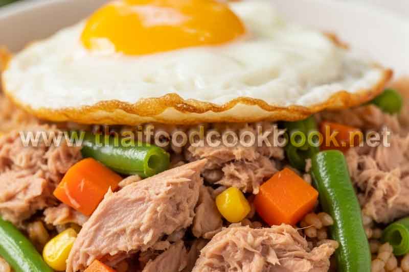 ข้าวผัดทูน่าคลีน-ไม่ใส่น้ำมัน-ไม่ใส่ผงชูรส-เมนูสุขภาพทำง่าย-อิ่มอร่อยแบบไม่อ้วน