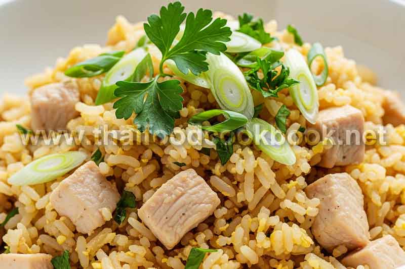 ข้าวผัดอกไก่ไข่ขาว โปรตีนสูง เหมาะกับคนฟิตหุ่น อาหารคลีนเสริมสร้างกล้ามเนื้อ