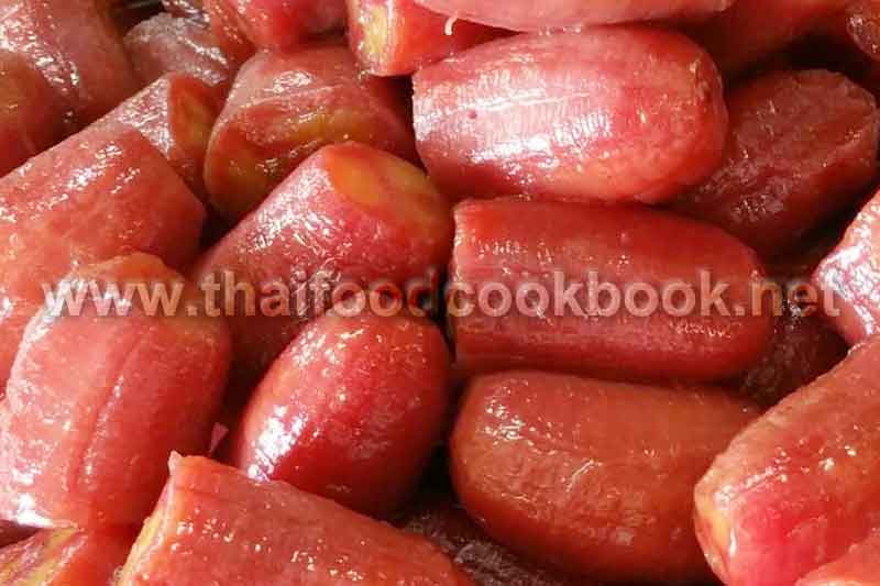 Traditional Thai Dessert Recipe Without Oven Fried Banana in Syrup