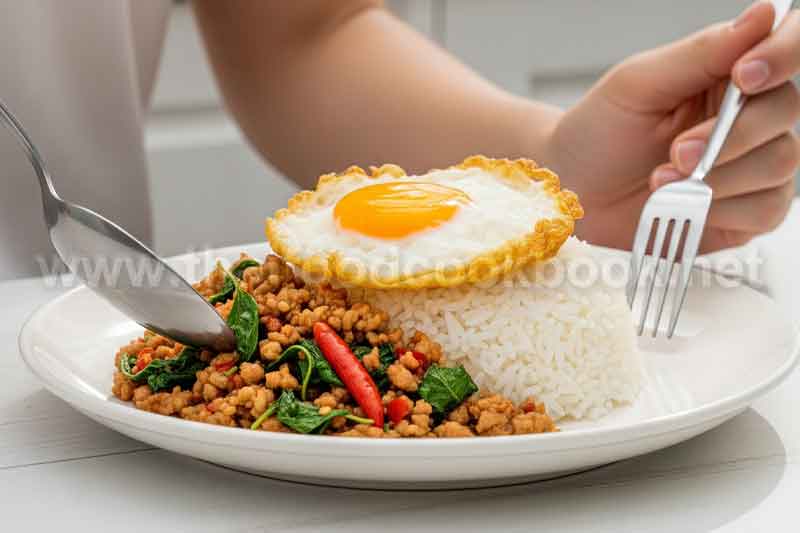 กะเพราหมูสับใส่ไข่ดาว ทำง่ายอร่อยเหมือนร้านดัง