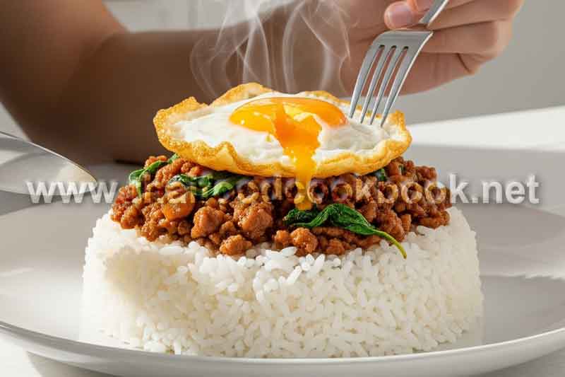 สูตรกะเพราเนื้อไข่เยิ้ม เมนูตามสั่งที่คนนิยมที่สุด