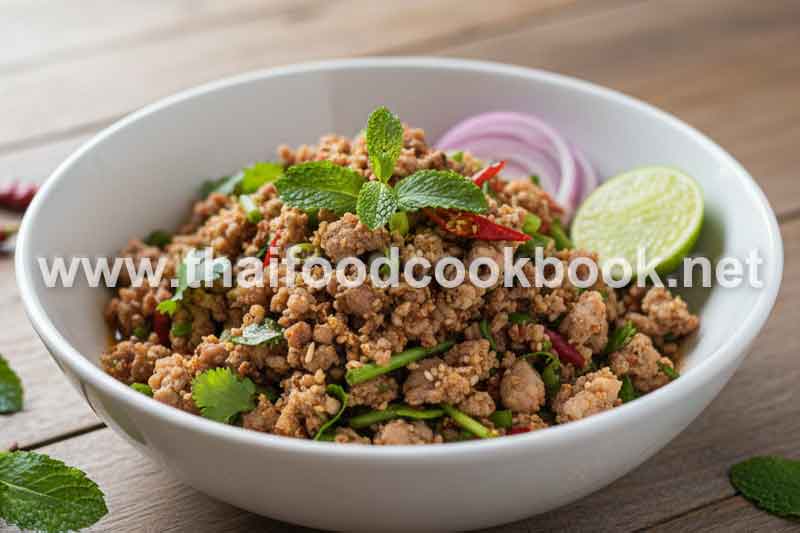 วิธีทำลาบหมูอีสานสูตรหอมข้าวคั่ว พร้อมเคล็ดลับการทำให้อร่อยกลมกล่อม