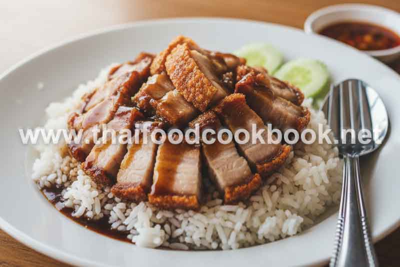 Crispy Pork Belly with Rice (Khao Moo Krob)